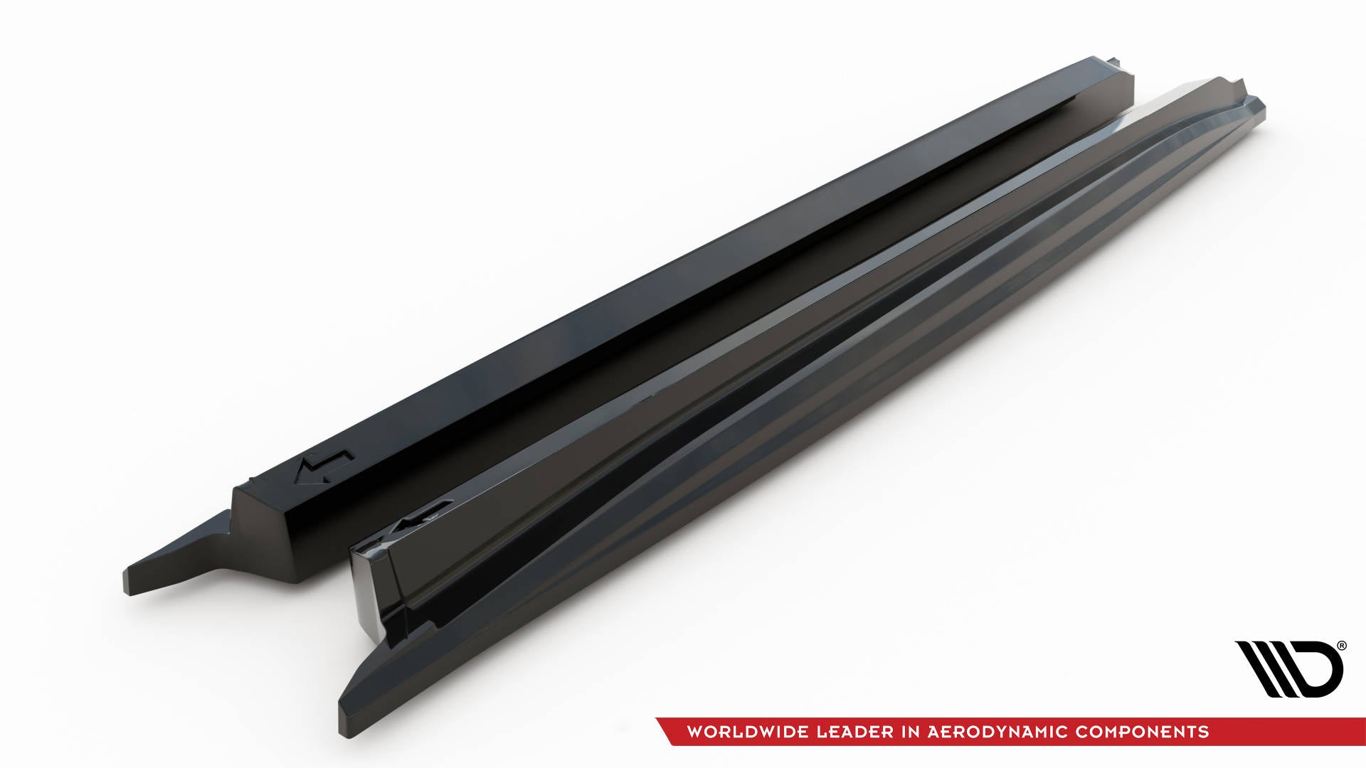 Maxton Design Street+ Seitenschweller Leisten passend für Toyota Highlander Mk4 schwarz Hochglanz