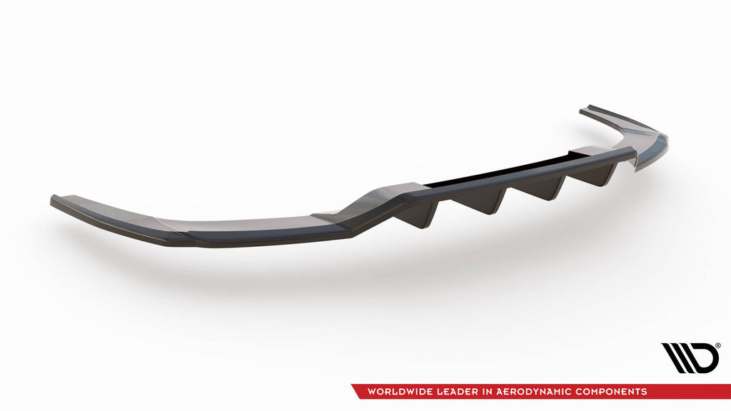 Maxton Design Street+ Mittlerer Diffusor RACE passend für Audi A3 S-Line Limousine 8Y schwarz Hochglanz