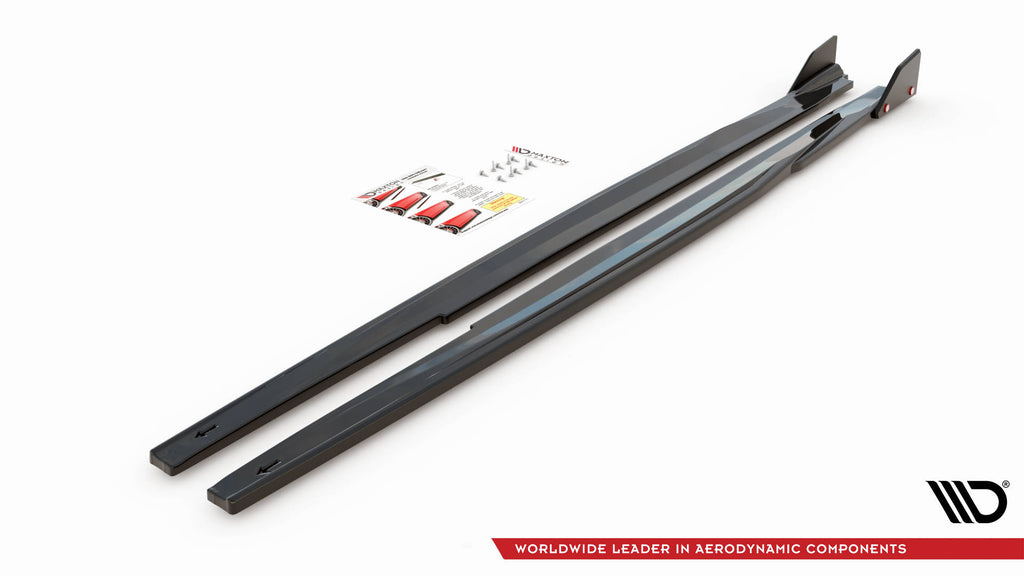 Maxton Design Street+ Seitenschweller Leisten passend für V.1 + Flaps Toyota Corolla GR Sport Hatchback XII