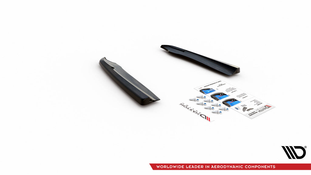 Maxton Design Heck Ansatz Flaps Diffusor passend für Mercedes-Benz GLC Coupe AMG-Line C253 Facelift schwarz Hochglanz