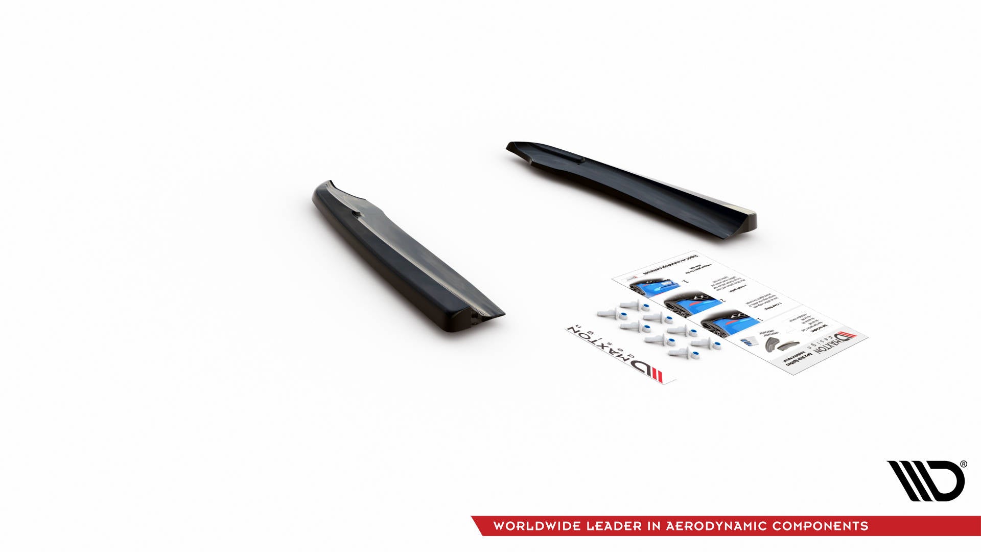 Maxton Design Heck Ansatz Flaps Diffusor passend für Mercedes-Benz GLC Coupe AMG-Line C253 Facelift schwarz Hochglanz