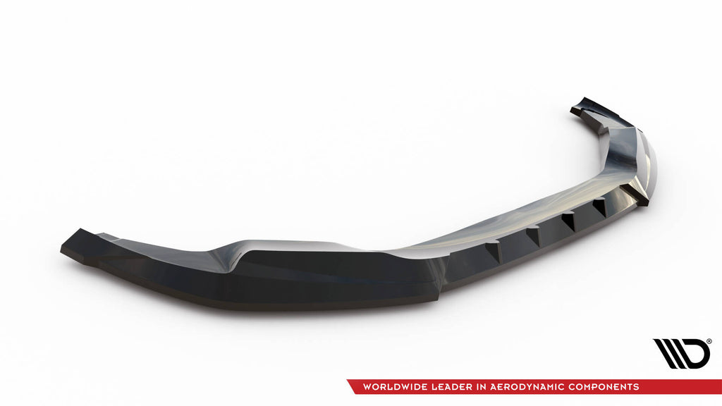 Maxton Design Street+ Spoilerlippe Front Ansatz passend für V.1 BMW X4 M F98 schwarz Hochglanz