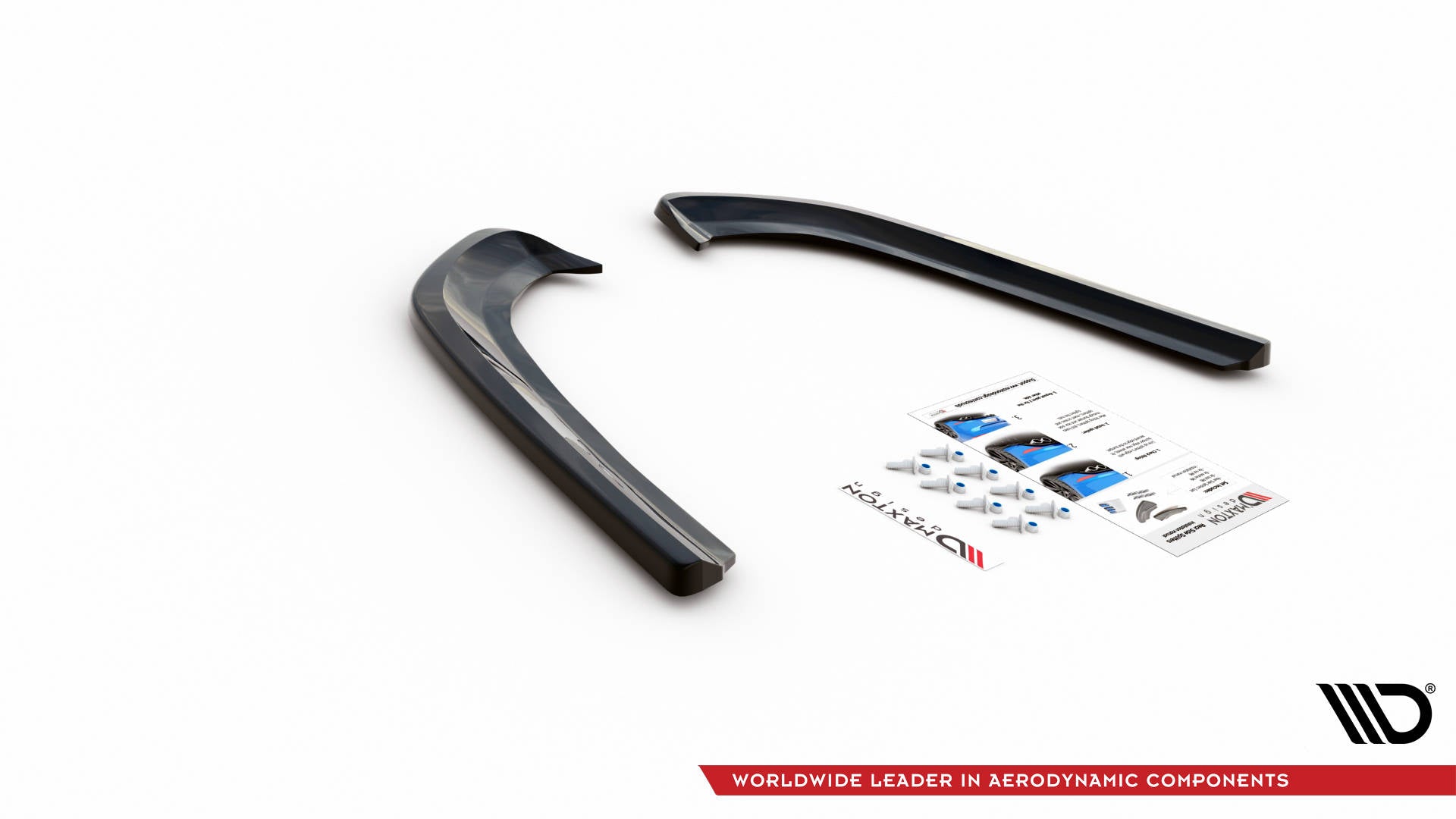 Maxton Design Heck Ansatz Flaps Diffusor passend für Ford Mondeo Mk5 schwarz Hochglanz