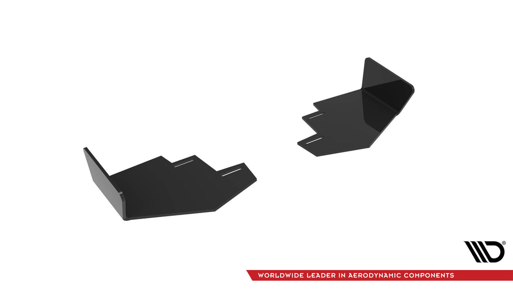 Maxton Design Hintere Seiten Flaps passend für Mercedes-Benz A 45 AMG W176 Facelift schwarz Hochglanz