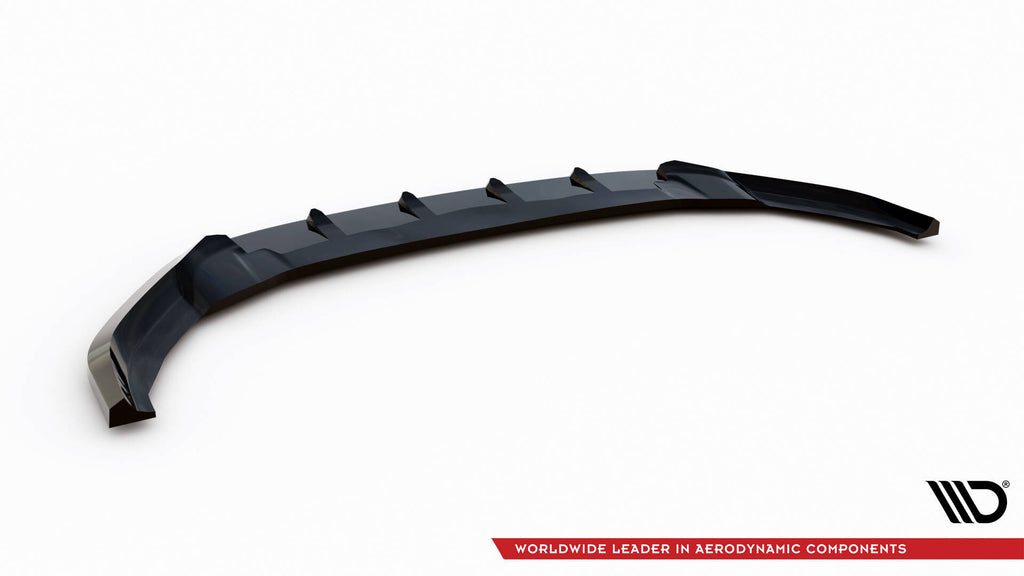 Maxton Design Street+ Spoilerlippe Front Ansatz V.5 passend für VW Golf R / R-Line Mk7 schwarz Hochglanz