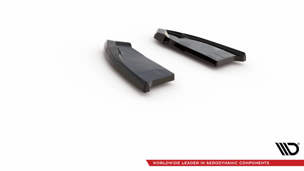 Maxton Design Heck Ansatz Flaps Diffusor passend für VW T-Roc R / R-Line Mk1 Facelift schwarz Hochglanz