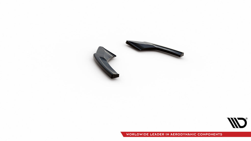 Maxton Design Heck Ansatz Flaps Diffusor V.2 passend für VW Golf GTI Clubsport Mk8 Facelift schwarz Hochglanz
