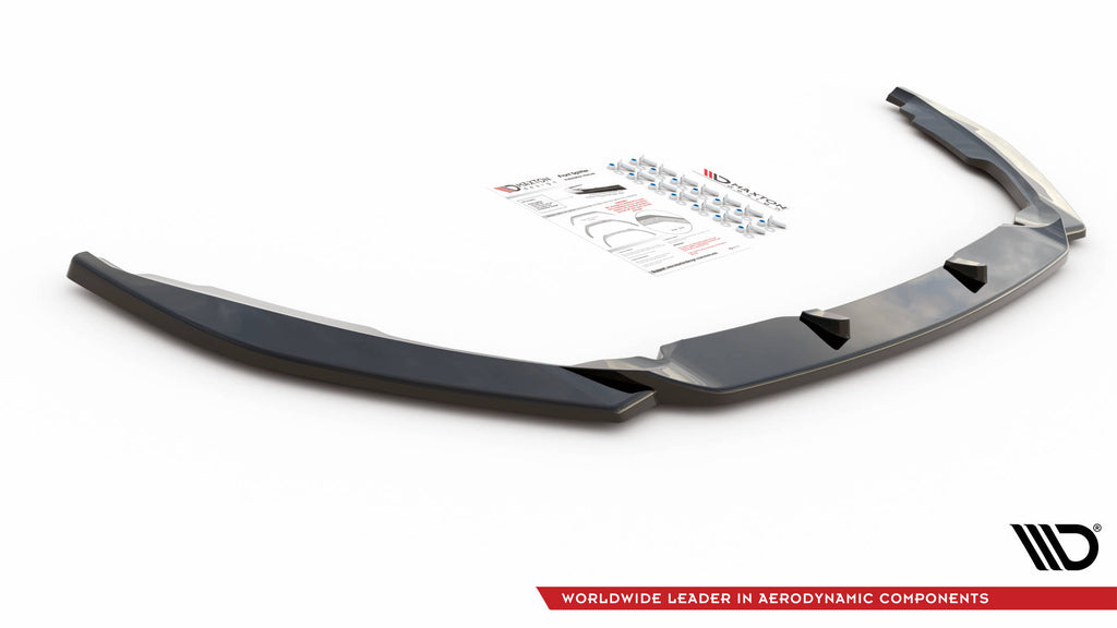 Maxton Design Street+ Spoilerlippe Front Ansatz V.2 passend für Ford Mondeo ST-Line Mk5 Facelift schwarz Hochglanz