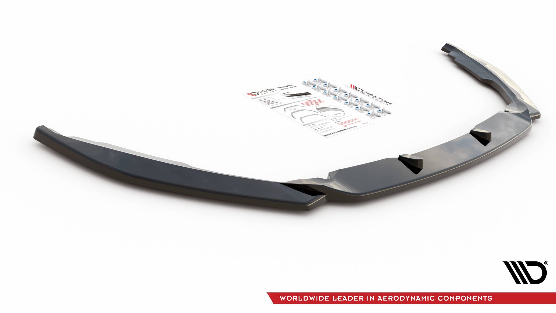 Maxton Design Street+ Spoilerlippe Front Ansatz V.2 passend für Ford Mondeo ST-Line Mk5 Facelift schwarz Hochglanz