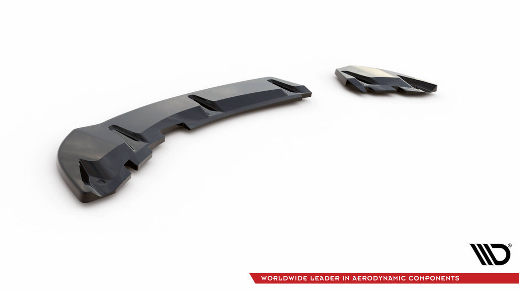 Maxton Design Heck Ansatz Flaps Diffusor passend für Seat Ibiza FR SC Mk4 Facelift schwarz Hochglanz