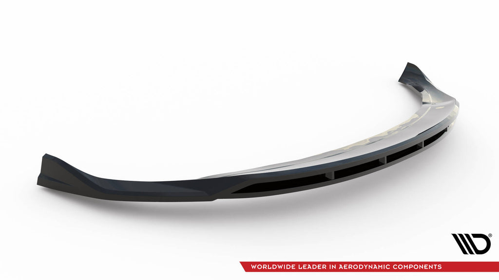 Maxton Design Street+ Spoilerlippe Front Ansatz V.1 passend für Tesla Model 3 Project HighlandFacelift schwarz Hochglanz