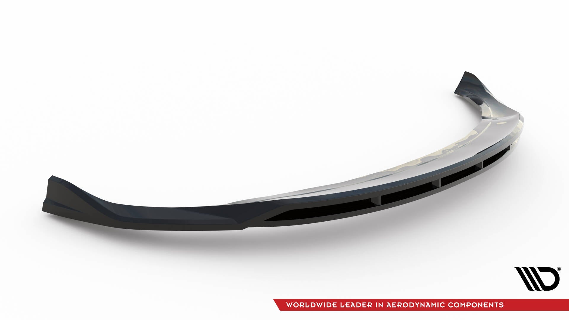 Maxton Design Street+ Spoilerlippe Front Ansatz V.1 passend für Tesla Model 3 Project HighlandFacelift schwarz Hochglanz