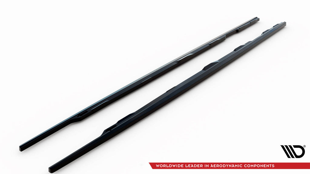 Maxton Design Street+ Seitenschweller Leisten V.2 passend für Audi A6 C7 schwarz Hochglanz