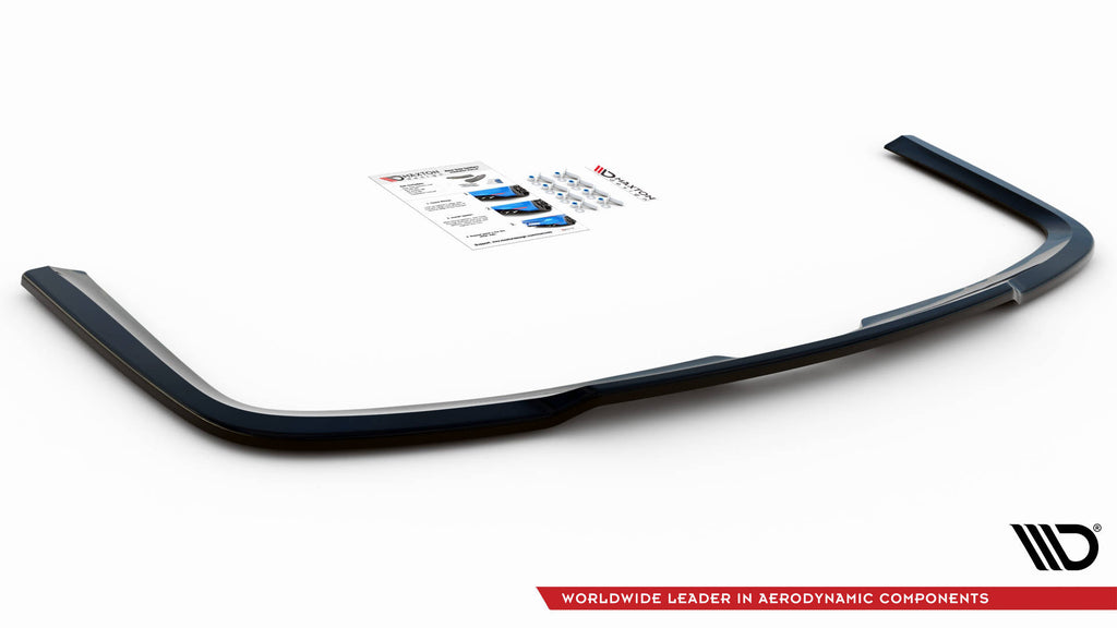 Maxton Design Mittlerer Diffusor Heck Ansatz für Volkswagen Caddy Long Mk3 Facelift Carbon Look
