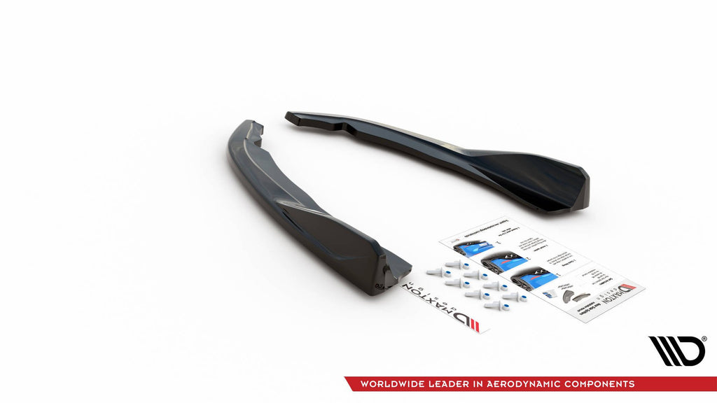 Maxton Design Heck Ansatz Flaps Diffusor V.2 passend für BMW 4er M-Paket G22 / G23 / G22 Facelift / G23 Facelift schwarz Hochglanz