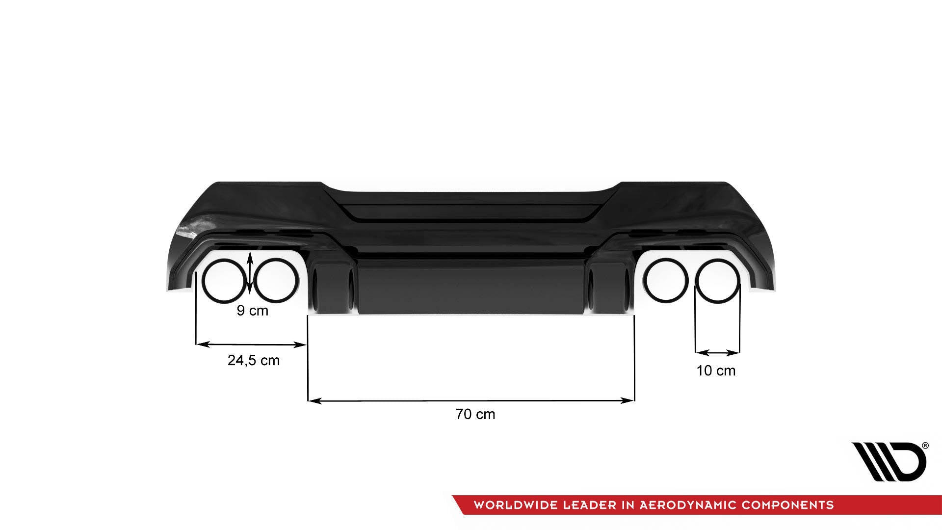 Maxton Design Diffusor Heck Ansatz V.2 für + Milltek Sport Auspuffverlängerung BMW 1er F40 M135i