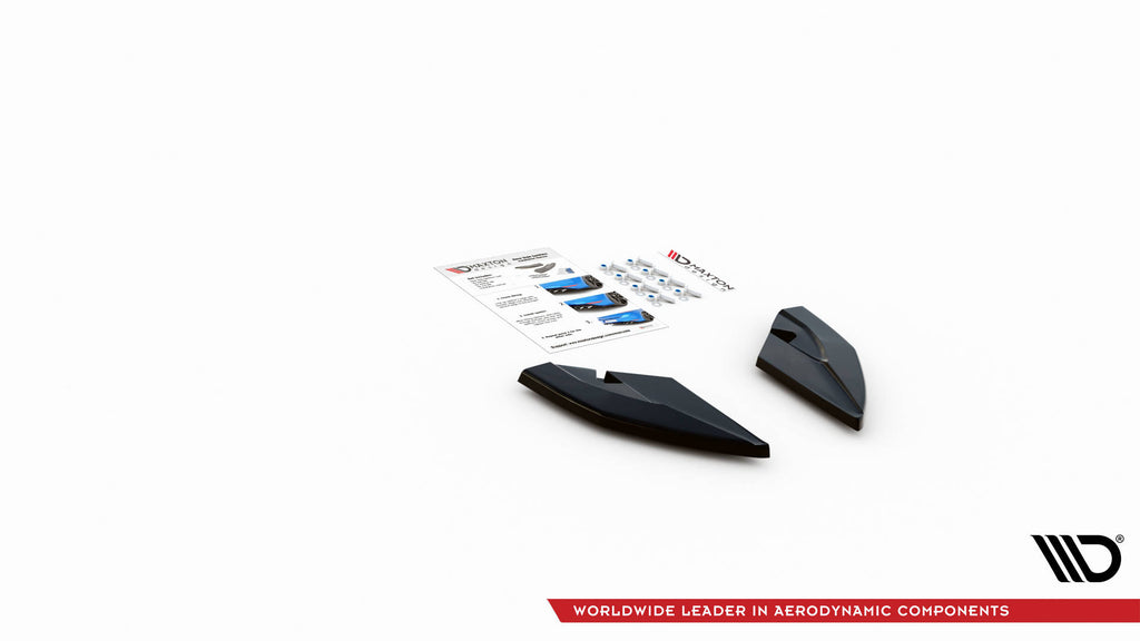 Maxton Design Heck Ansatz Flaps Diffusor passend für Seat Leon FR Hatchback Mk4 schwarz Hochglanz