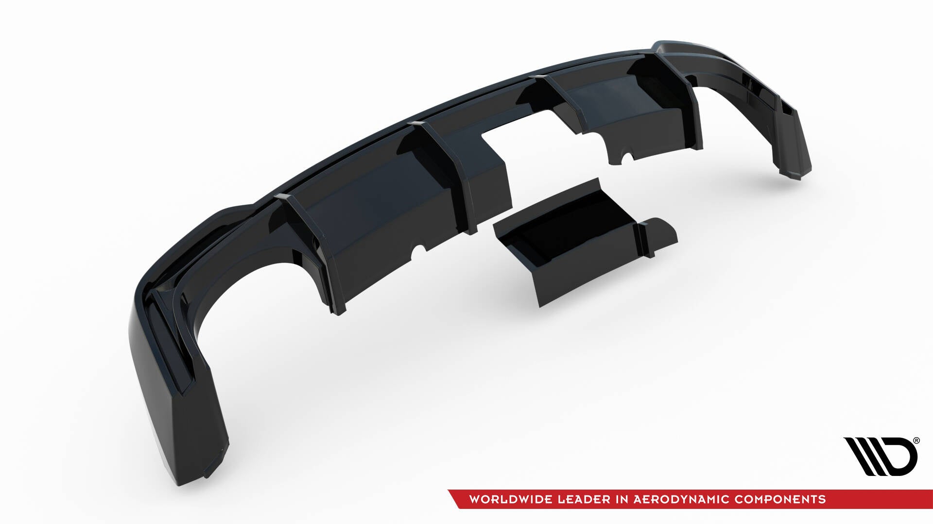 Maxton Design Diffusor Heck Ansatz passend für Audi RS7 C8 (mit AHK) schwarz Hochglanz