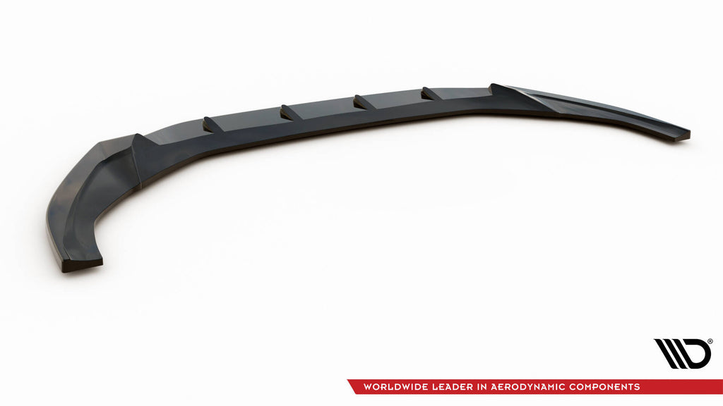 Maxton Design Street+ Spoilerlippe Front Ansatz V.2 passend für Audi S5 / A5 S-Line F5 Facelift schwarz Hochglanz