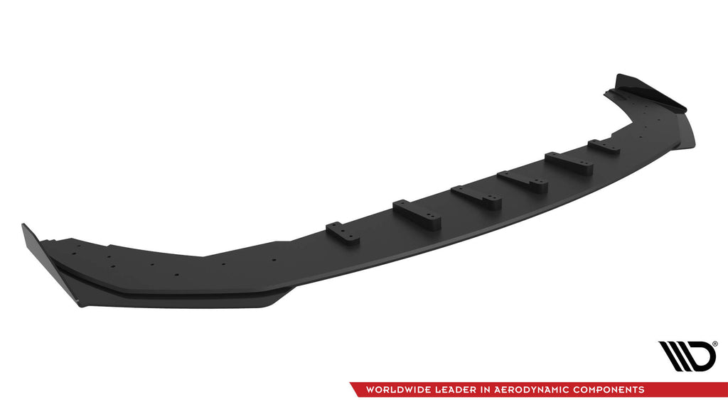 Maxton Design Street Pro Street+ Spoilerlippe Front Ansatz + Flaps passend für BMW 2 Coupe M-Paket / M240i G42 schwarz Hochglanz