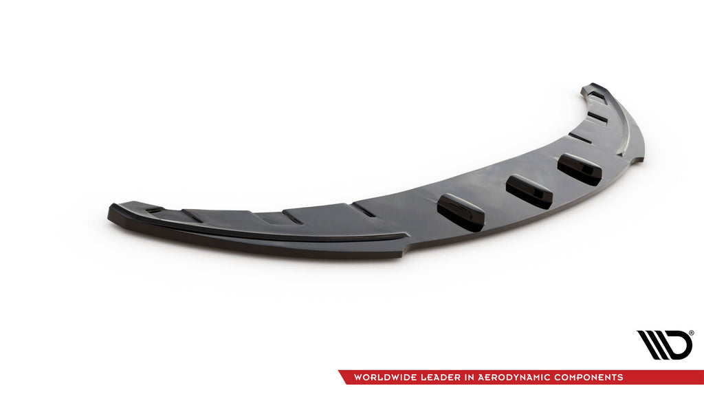 Maxton Design Street+ Spoilerlippe Front Ansatz V.2 passend für BMW 1er E81 Facelift schwarz Hochglanz