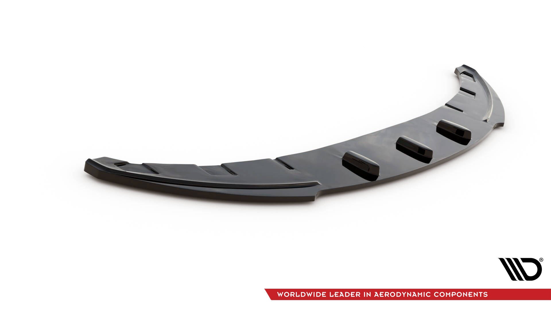 Maxton Design Street+ Spoilerlippe Front Ansatz V.2 passend für BMW 1er E81 Facelift schwarz Hochglanz
