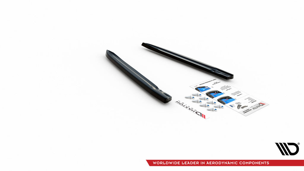 Maxton Design Heck Ansatz Flaps Diffusor passend für VW Arteon R Limousine / Shooting Brake Mk1 Facelift schwarz Hochglanz