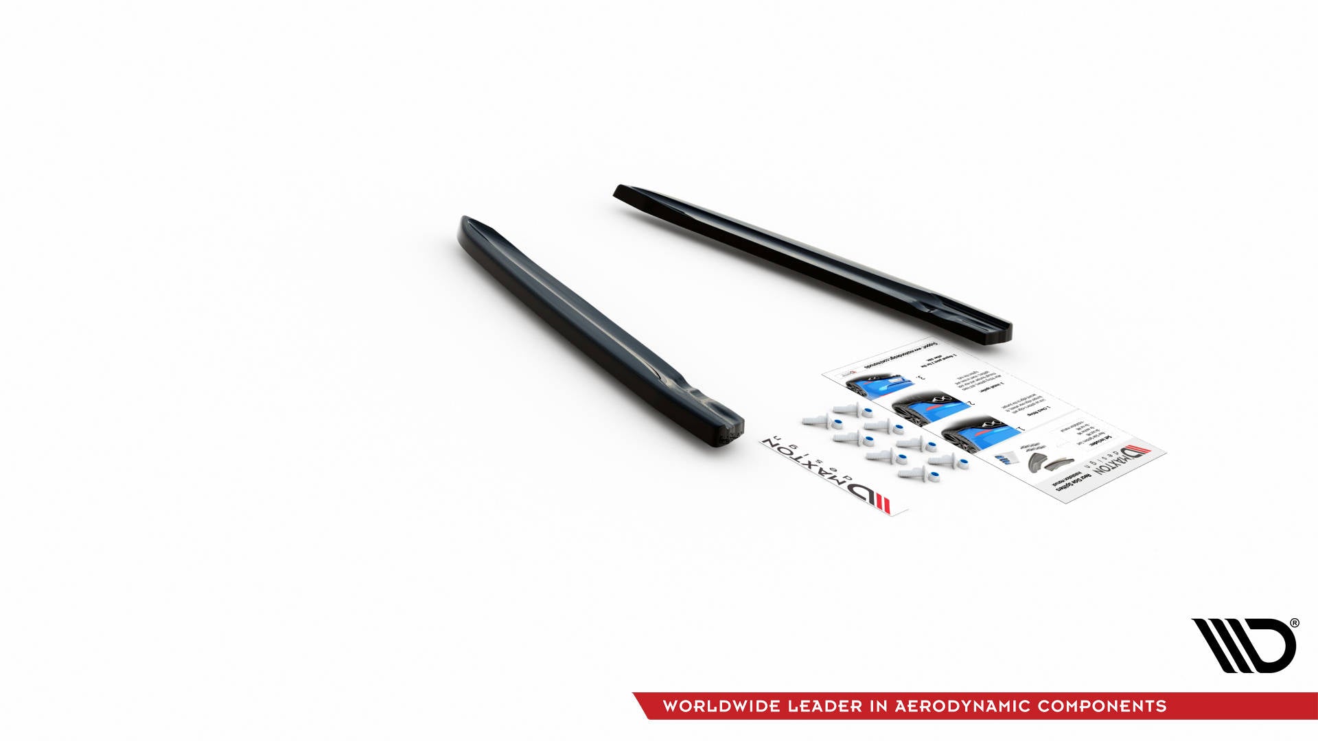 Maxton Design Heck Ansatz Flaps Diffusor passend für VW Arteon R Limousine / Shooting Brake Mk1 Facelift schwarz Hochglanz