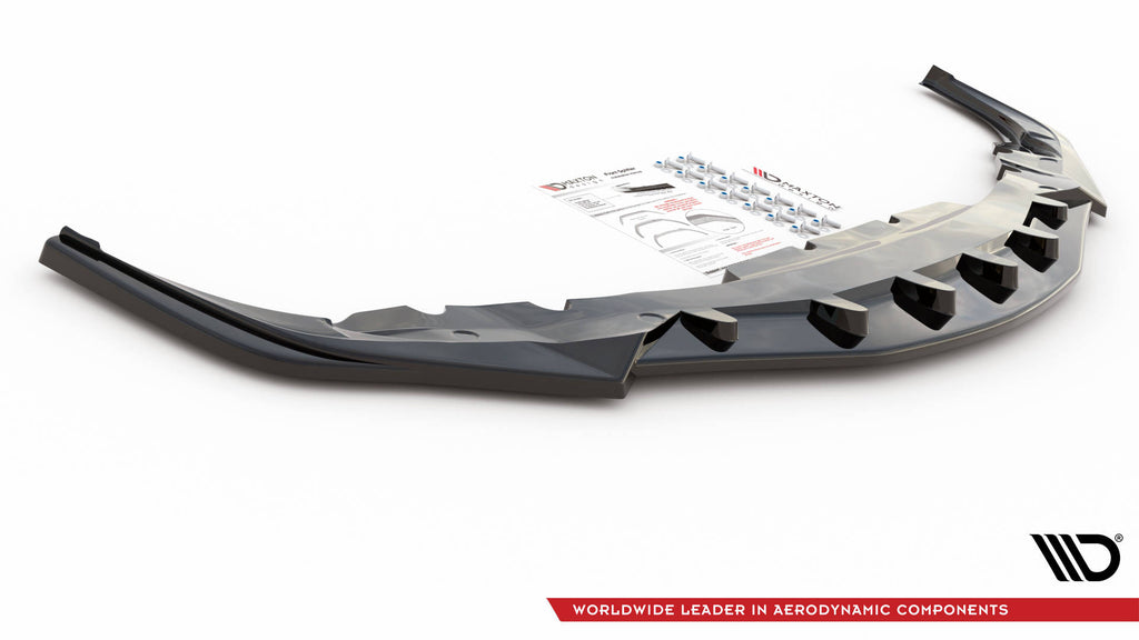 Maxton Design Street+ Spoilerlippe Front Ansatz V.4 passend für Toyota Supra Mk5 schwarz Hochglanz