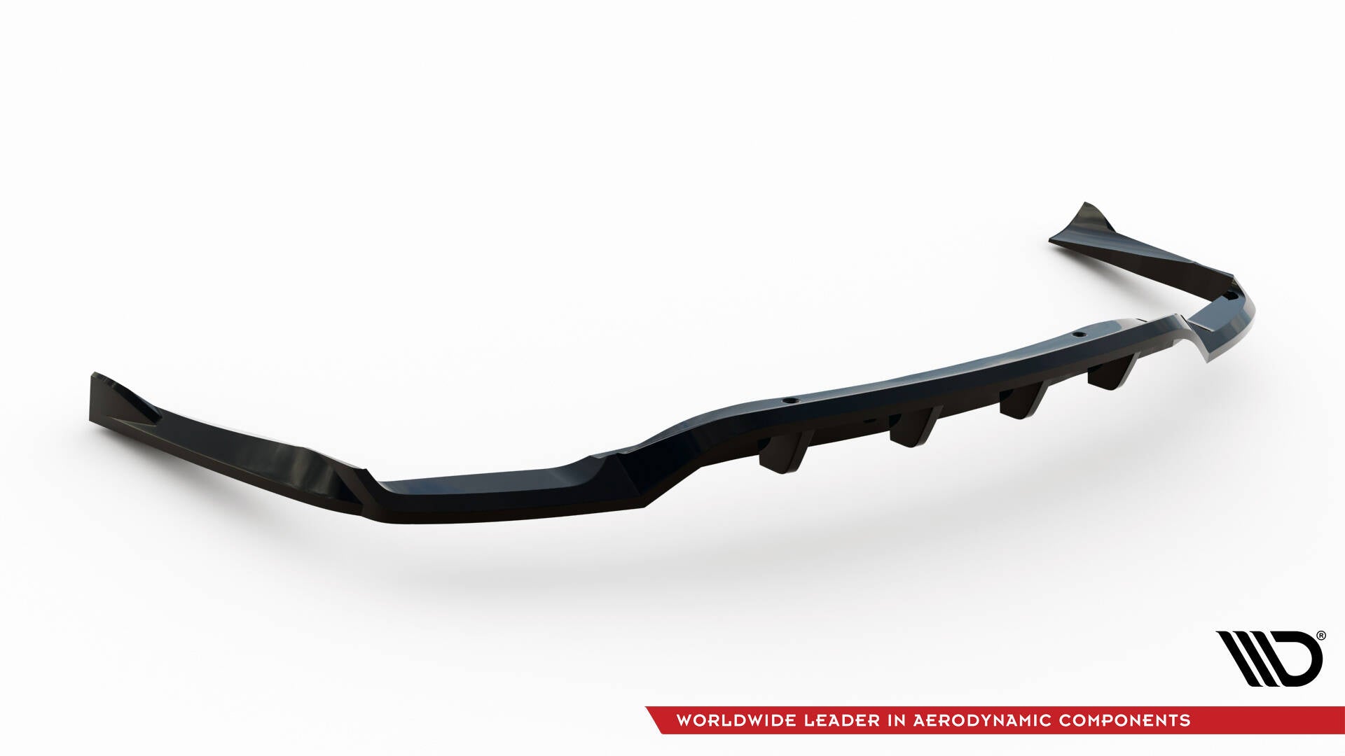 Maxton Design Street+ Mittlerer Diffusor RACE passend für Mercedes-Benz CLA C117 Facelift schwarz Hochglanz