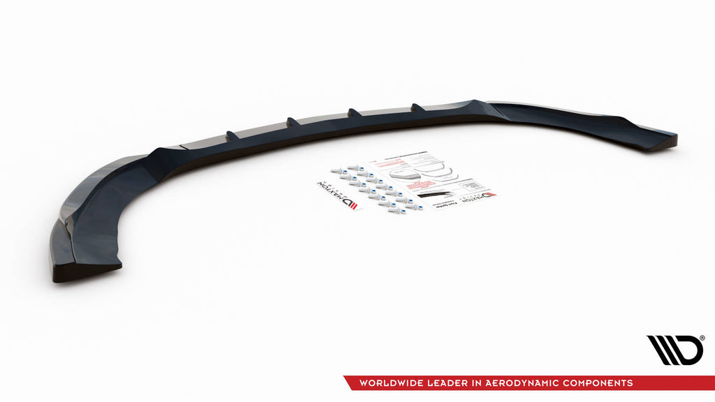 Maxton Design Street+ Spoilerlippe Front Ansatz V.1 passend für Mercedes-Benz Vito W447 Facelift schwarz Hochglanz