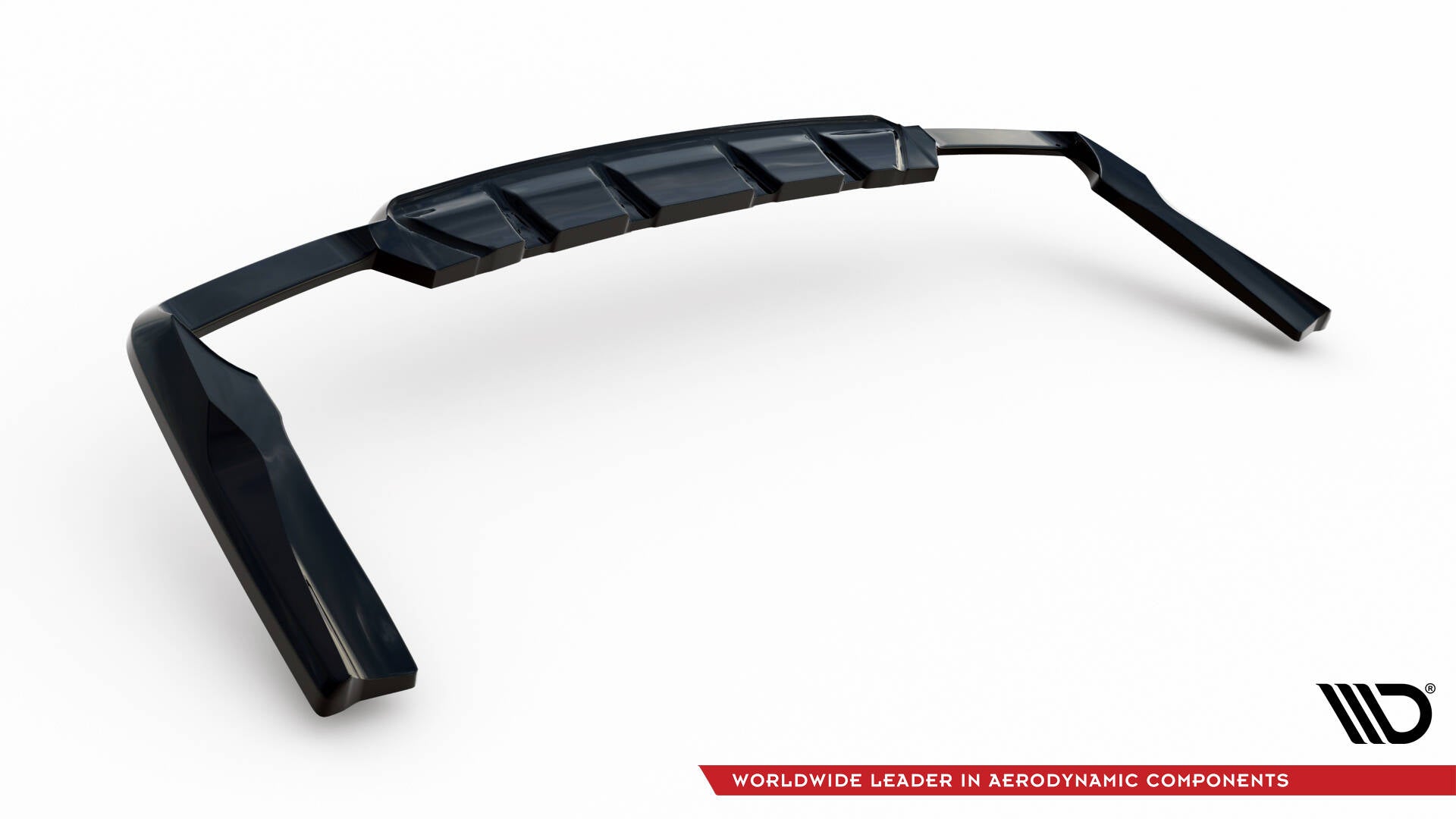 Maxton Design Street+ Mittlerer Diffusor RACE V.2 passend für Mercedes-AMG GLC 63 SUV X253 schwarz Hochglanz