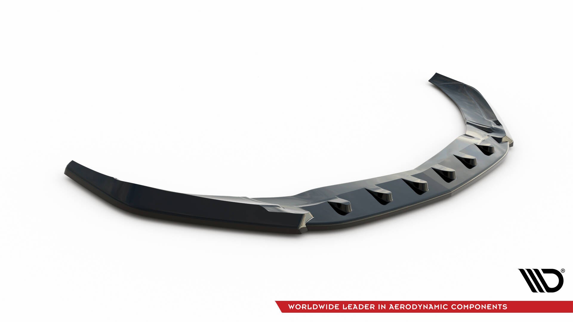 Maxton Design Street+ Spoilerlippe Front Ansatz V.1 passend für Mercedes-Benz A45 Aero W176 Facelift schwarz Hochglanz