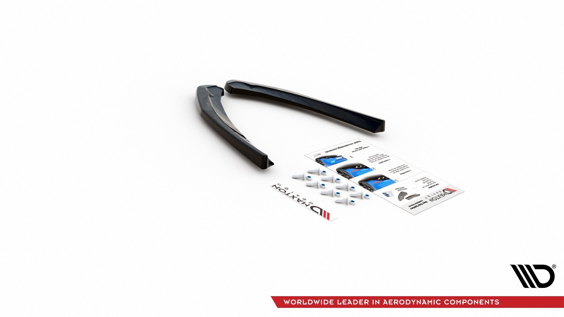 Maxton Design Heck Ansatz Flaps Diffusor passend für Abarth 124 Spider schwarz Hochglanz