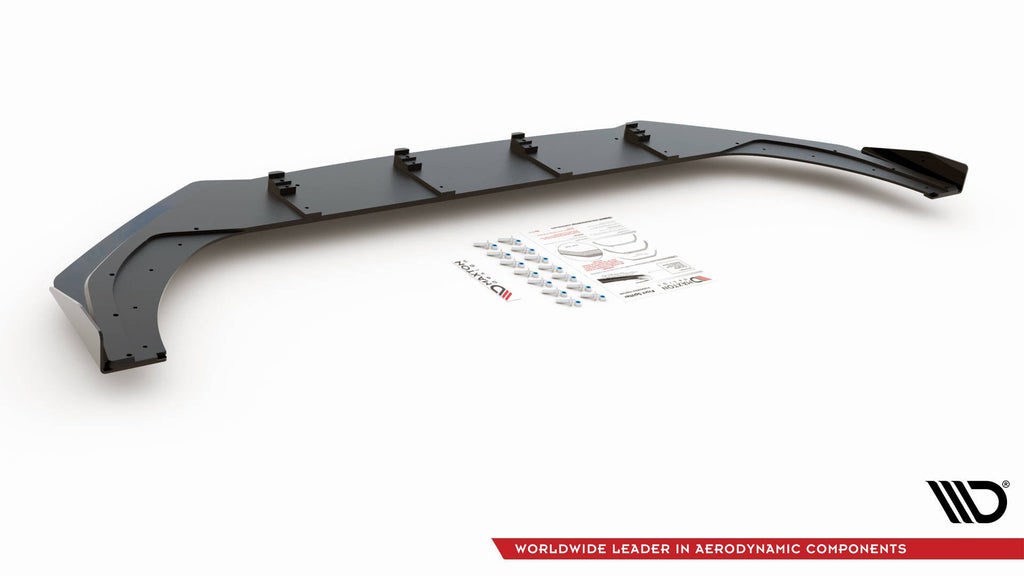 Maxton Design Street Pro Street+ Spoilerlippe Front Ansatz passend für + Flaps passend für VW Golf GTI / GTE / GTD / R-Line Mk8 schwarz Hochglanz