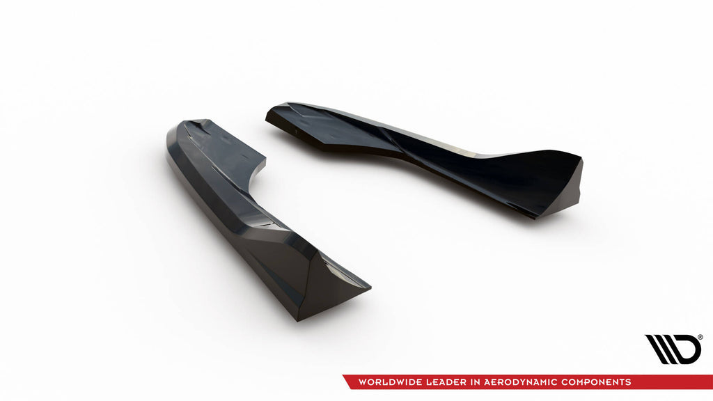 Maxton Design Heck Ansatz Flaps Diffusor V.3 passend für Audi RS3 Limousine 8V Facelift schwarz Hochglanz