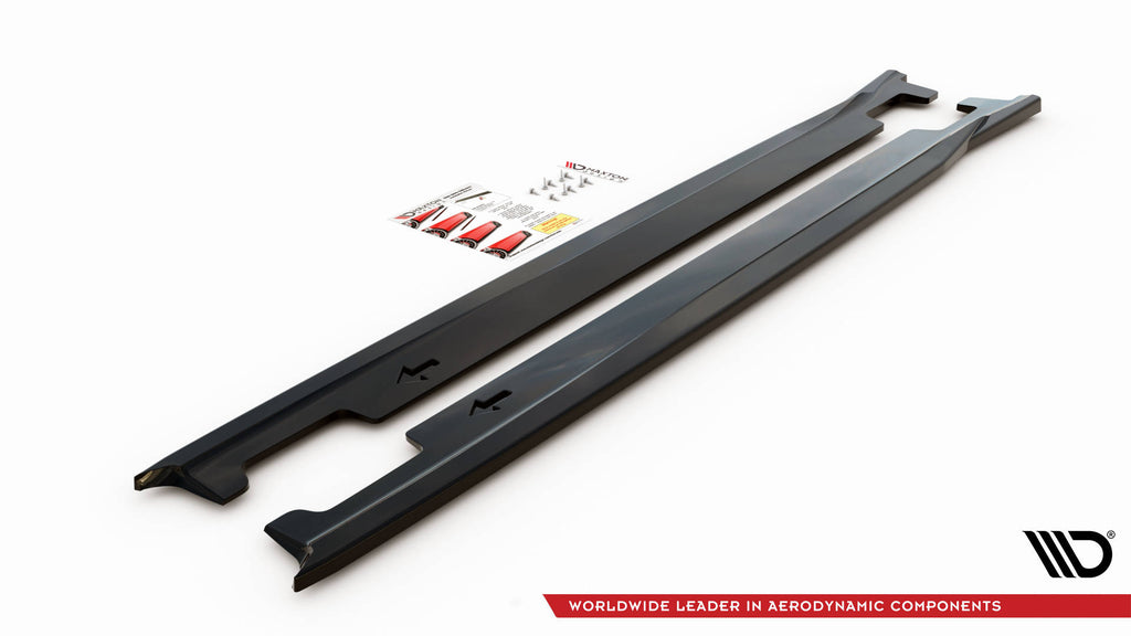Maxton Design Street+ Seitenschweller Leisten passend für Kia XCeed Mk1 schwarz Hochglanz