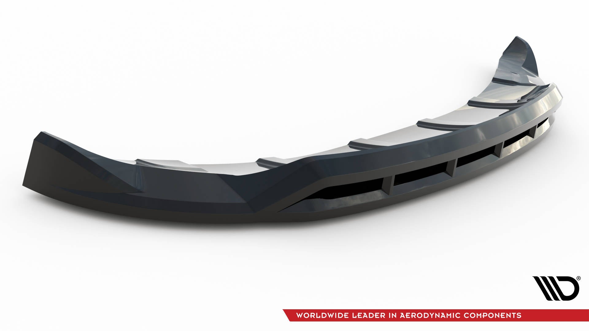 Maxton Design Street+ Spoilerlippe Front Ansatz passend für Land Rover Discovery HSE Mk5 schwarz Hochglanz