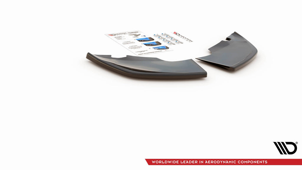 Maxton Design Heck Ansatz Flaps Diffusor passend für Skoda Kamiq Mk1 schwarz Hochglanz
