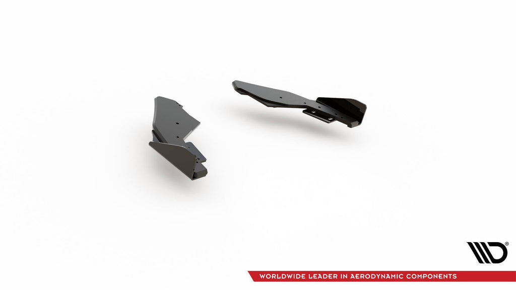 Maxton Design Street Pro Heck Ansatz Flaps Diffusor + Flaps passend für VW Golf GTI / GTE Mk8 schwarz Hochglanz
