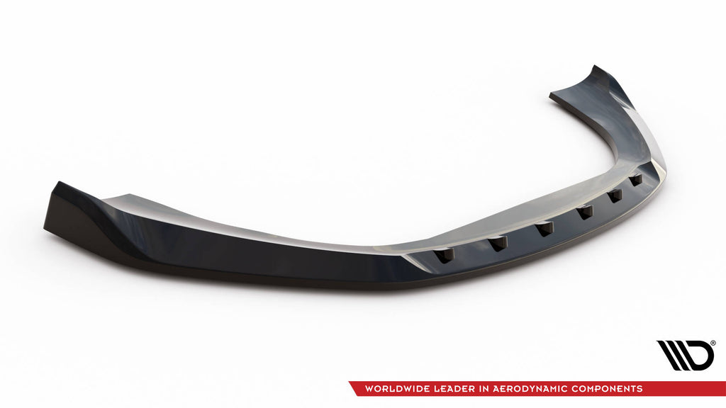Maxton Design Street+ Spoilerlippe Front Ansatz V.1 passend für Porsche Macan Mk1 schwarz Hochglanz
