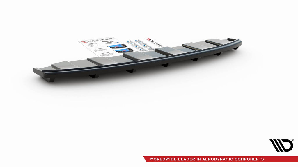 Maxton Design Heckansatz AUDI A6 C7 S-LINE AVANT AUSPUFF 2X1 im DTM LOOK schwarz Hochglanz für Audi A6