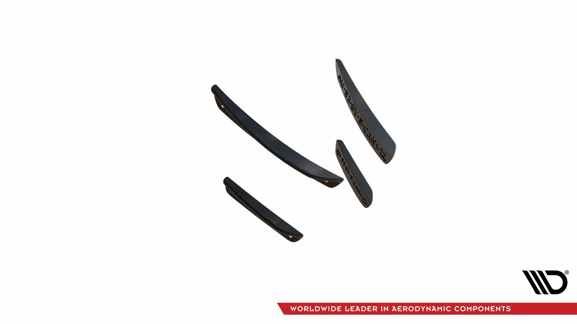 Maxton Design Stoßstangen Flaps Wings vorne Canards passend für Audi S3 / A3 S-Line 8V Limousine / Cabrio