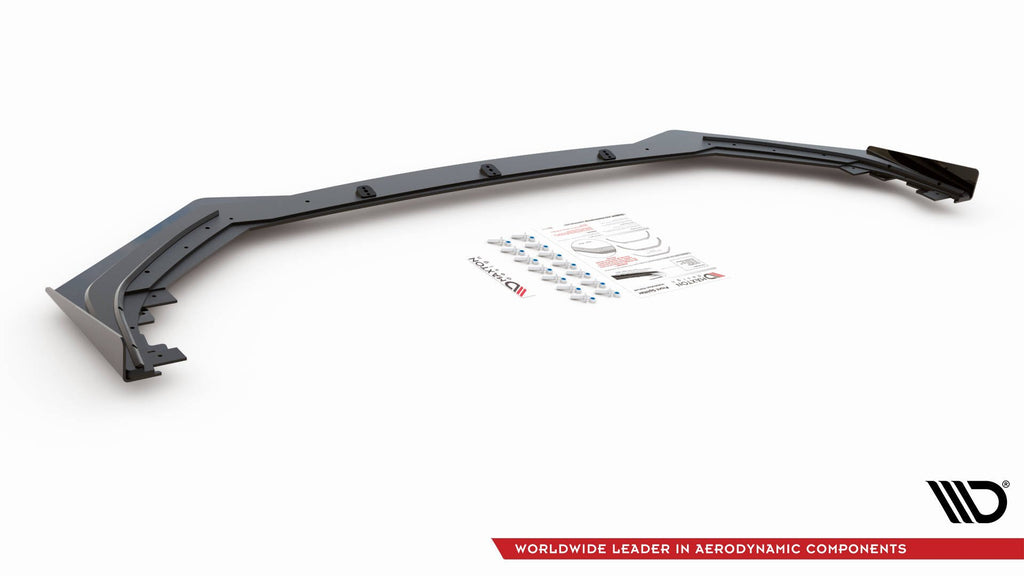 Maxton Design Street Pro Street+ Spoilerlippe Front Ansatz passend für + Flaps passend für Toyota GR Yaris Mk4 schwarz Hochglanz