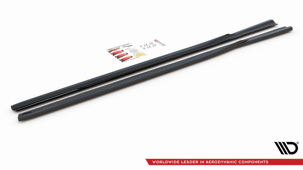Maxton Design Street+ Seitenschweller Leisten passend für Lexus GS F Sport Mk4(L10) schwarz Hochglanz