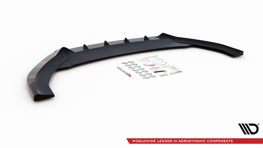Maxton Design Street+ Spoilerlippe Front Ansatz V.1 passend für Cupra Leon Mk1 schwarz Hochglanz