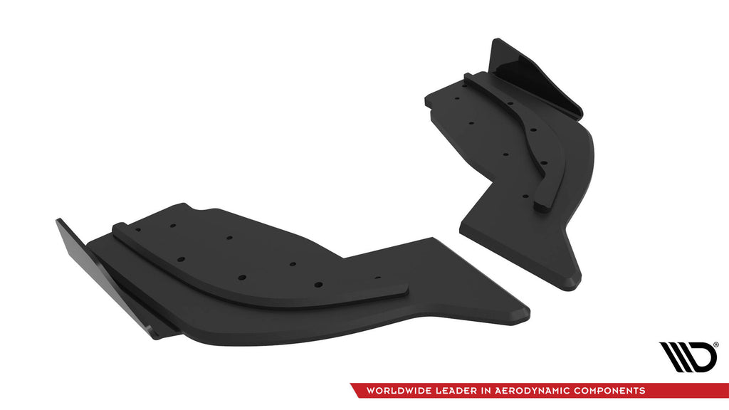 Maxton Design Street Pro Heck Ansatz Flaps Diffusor V.2 + Flaps V.2 passend für BMW 1er F40 M-Paket / M135i schwarz Hochglanz