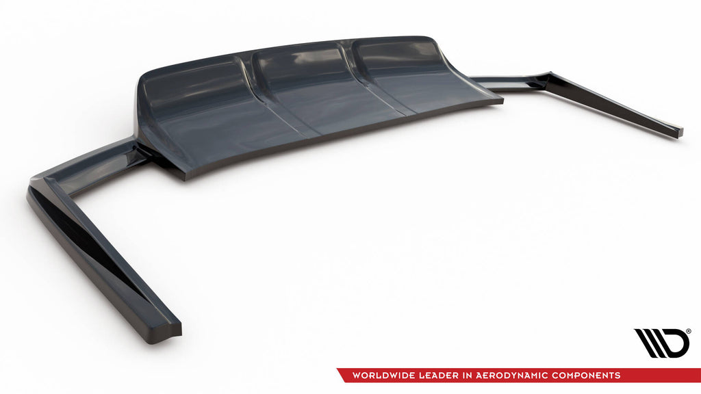 Maxton Design Street+ Mittlerer Diffusor RACE passend für Audi SQ7 / Q7 S-Line Mk2 schwarz Hochglanz