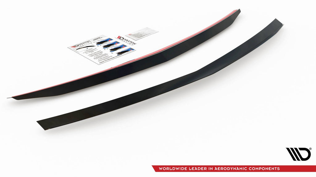 Maxton Design Spoiler CAP passend für Mercedes-Benz E63 AMG / AMG-Line / Standard Limousine W212 Facelift schwarz Hochglanz
