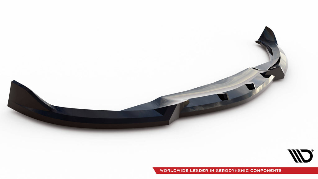 Maxton Design Street+ Spoilerlippe Front Ansatz V.1 passend für BMW iX M-Paket i20 schwarz Hochglanz